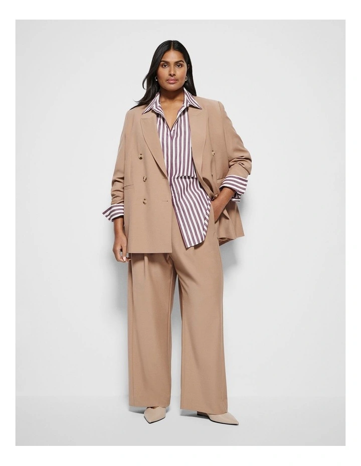Good Earth Cotton Demi Shirt in Port Stripe image 4