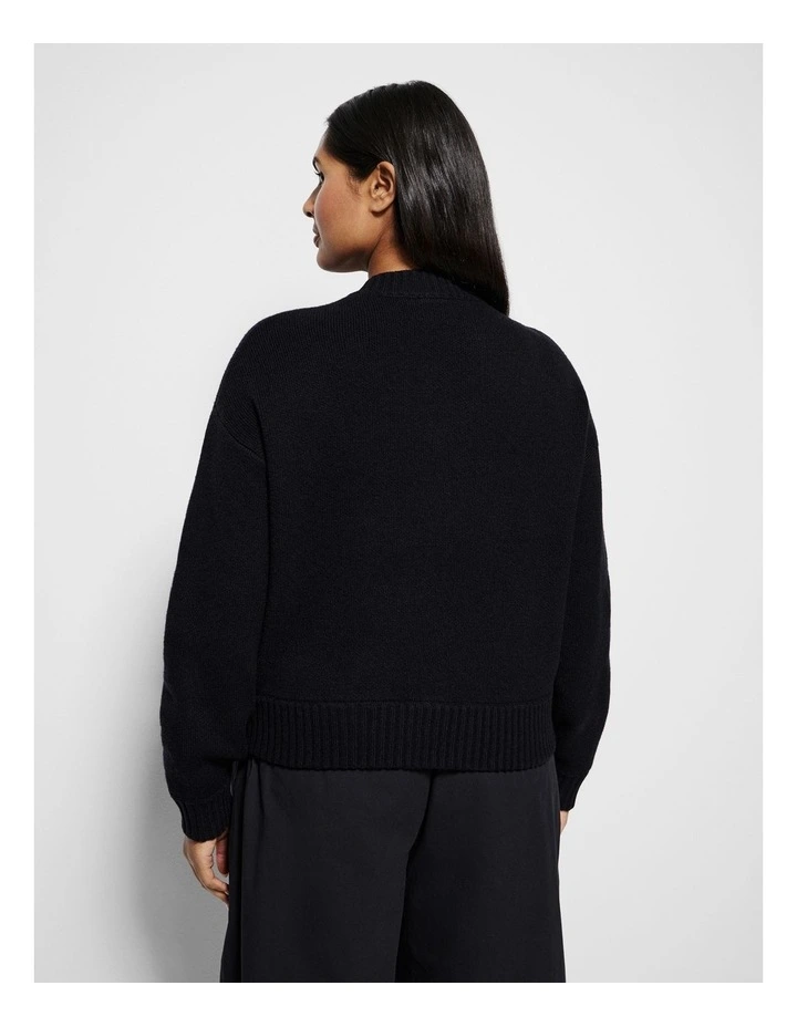 Lexie Knit Bomber in Black image 2