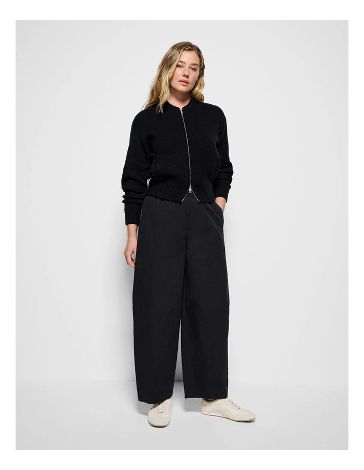 Lexie Knit Bomber in Black image 7
