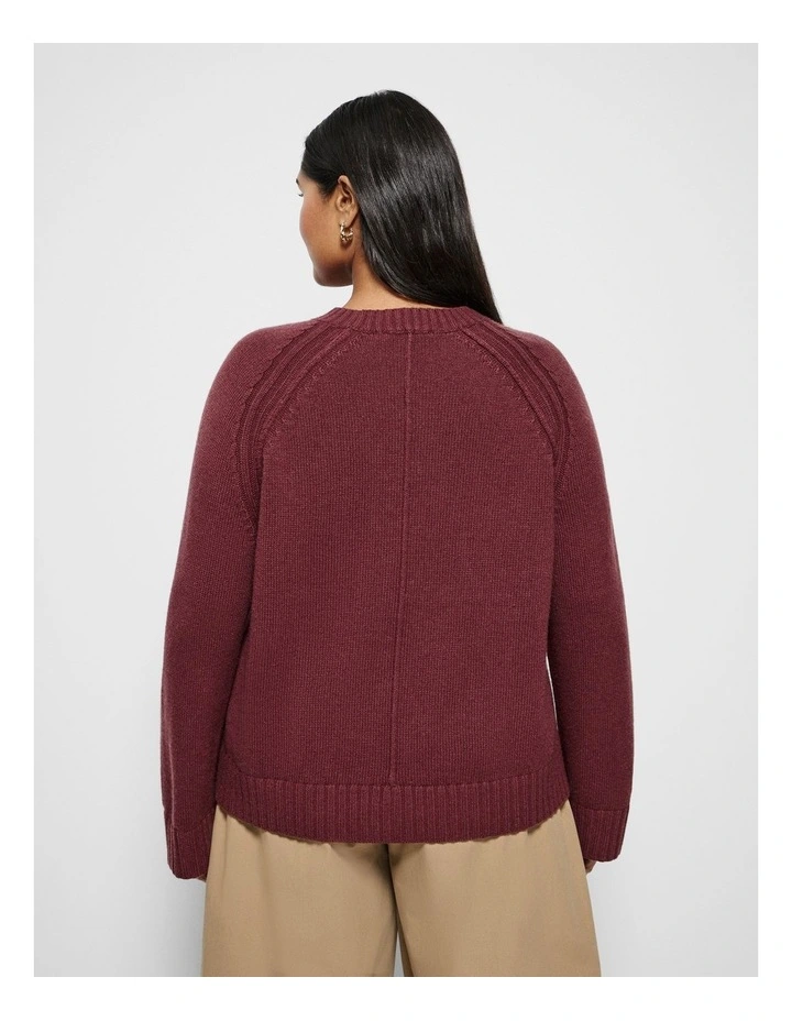 Heather Knit in Port image 3