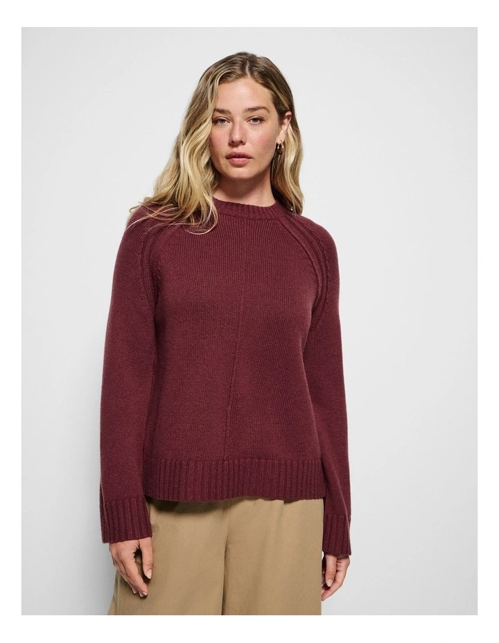 Heather Knit in Port image 5