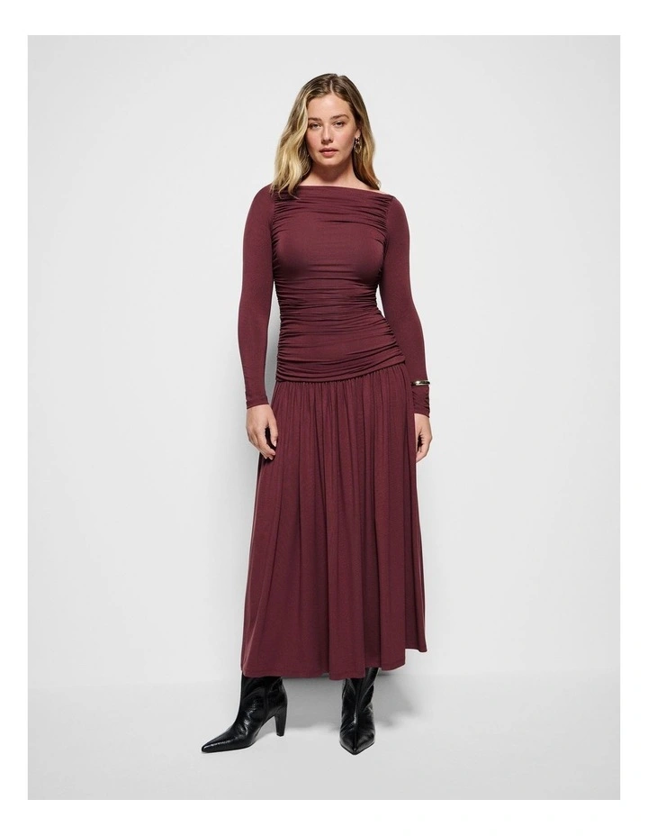 Monique Dress in Port image 5