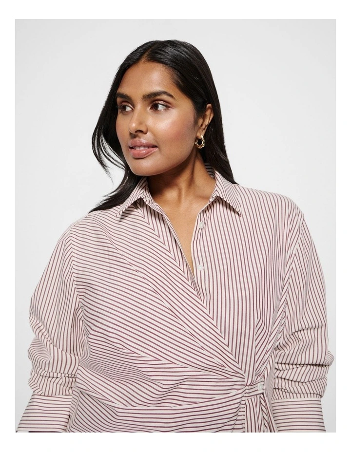 Cecilia Shirt in Port Mini Stripe image 2