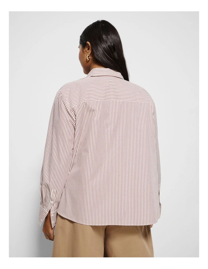 Cecilia Shirt in Port Mini Stripe image 3