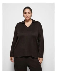 Jasmine Top in Bitter Chocolate