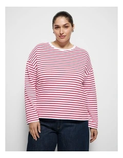 Eloise Top in Rouge Stripe