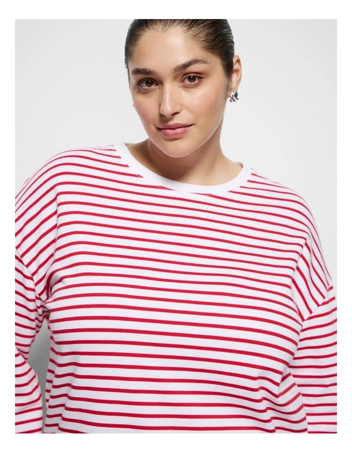 Eloise Top in Rouge Stripe image 2