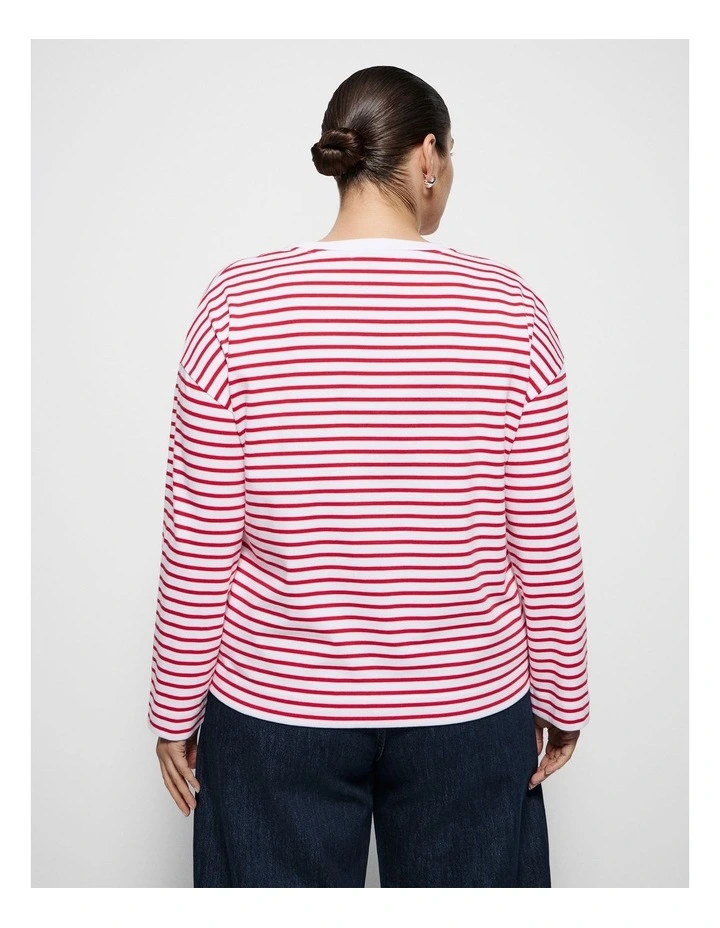 Eloise Top in Rouge Stripe image 3