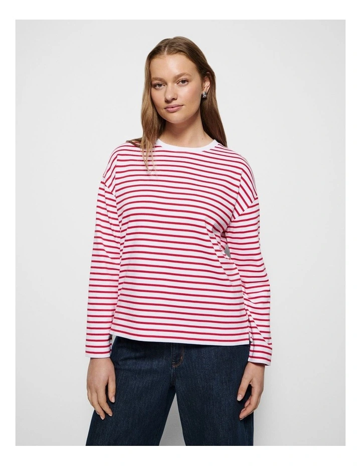 Eloise Top in Rouge Stripe image 5