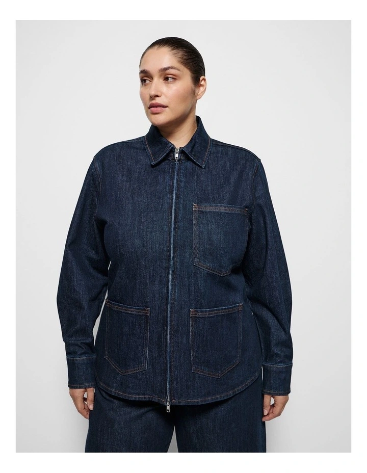 Caroline Denim Jacke in Raw Denim image 1