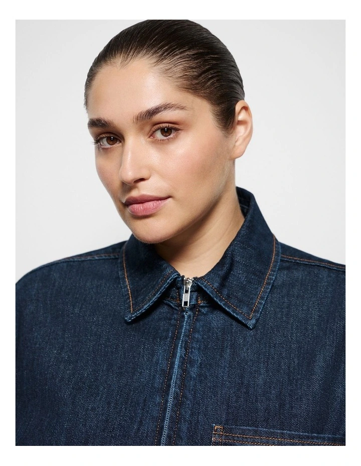 Caroline Denim Jacke in Raw Denim image 2