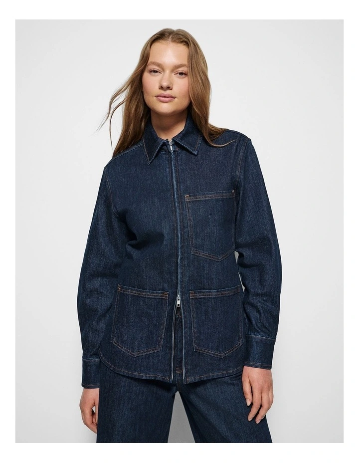 Caroline Denim Jacke in Raw Denim image 5