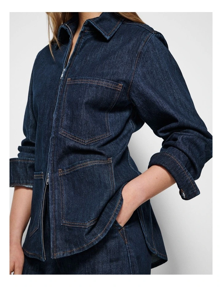 Caroline Denim Jacke in Raw Denim image 6