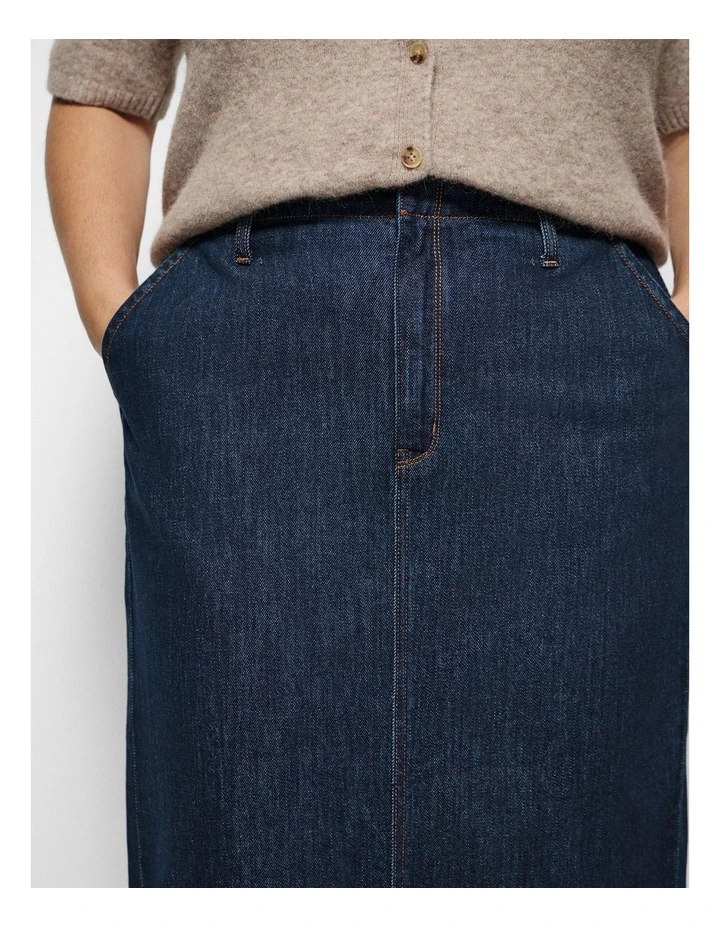 Caroline Skirt in Raw Denim image 3