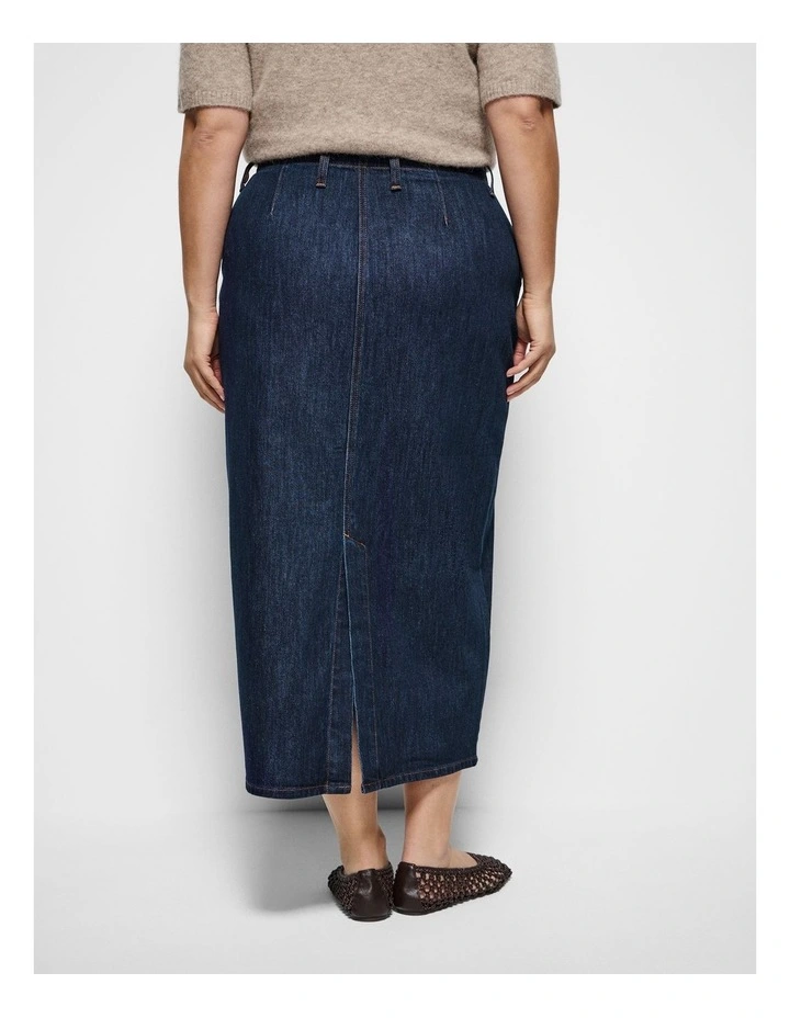 Caroline Skirt in Raw Denim image 4