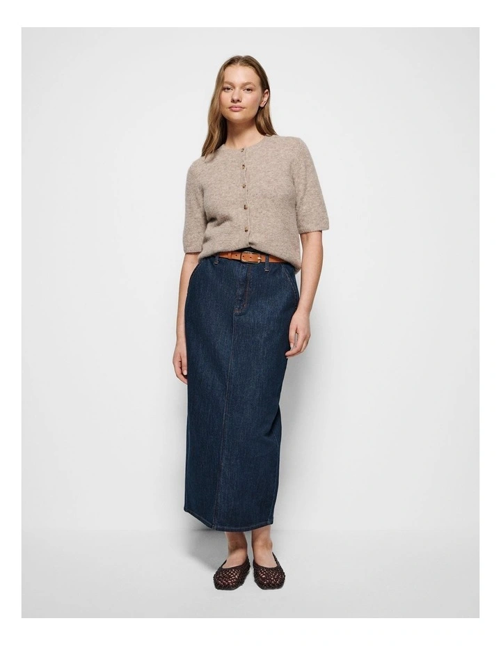 Caroline Skirt in Raw Denim image 5