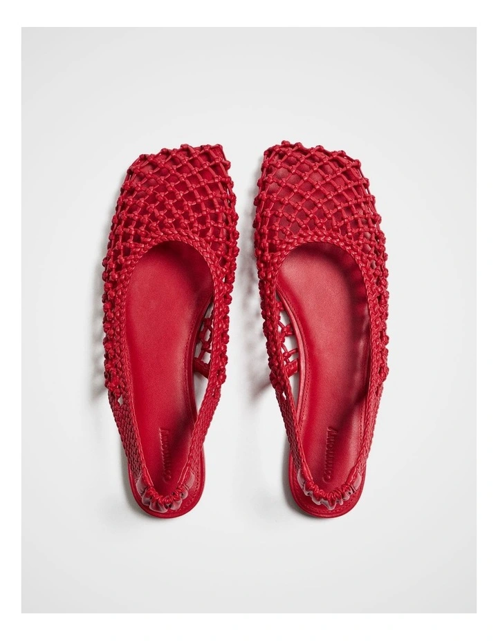 Remi Woven Flat in Rouge image 1