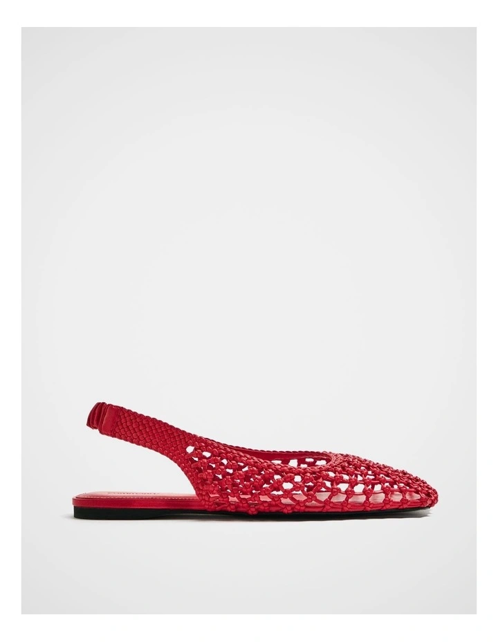 Remi Woven Flat in Rouge image 3