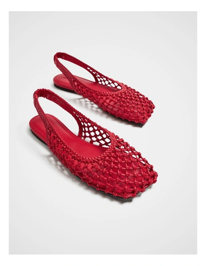 Remi Woven Flat in Rouge image 4
