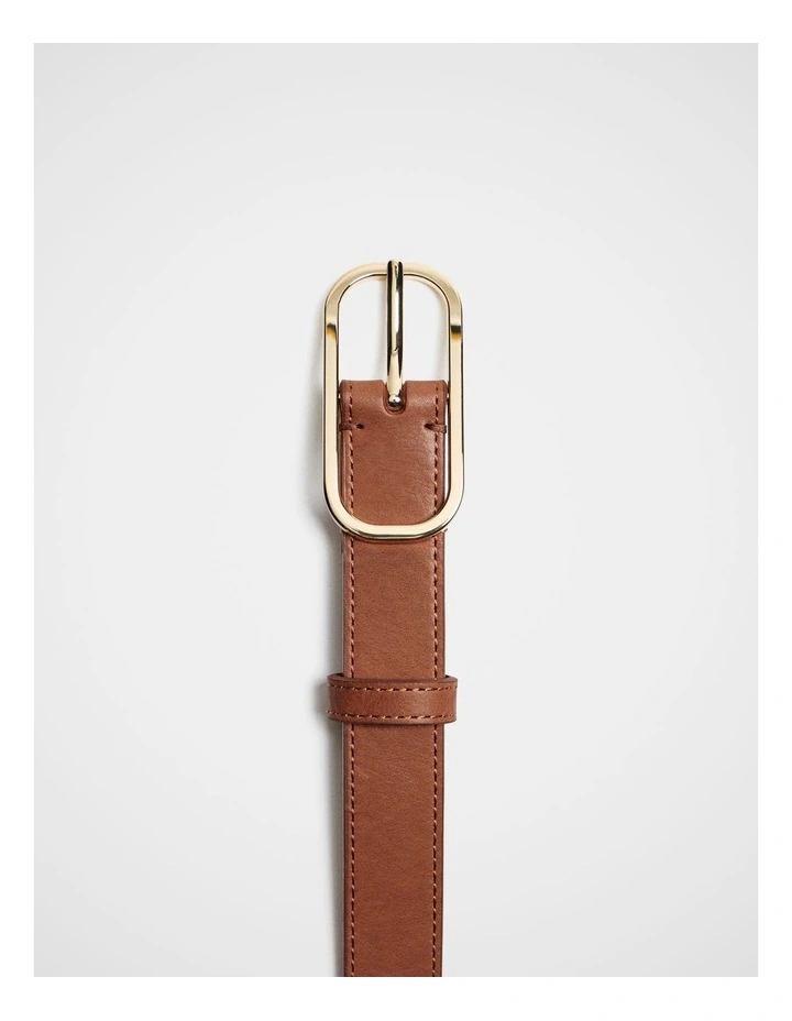 Maya Leather Belt in Tan image 3
