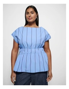 Lorraine Top in Cornflower Multi Stripe