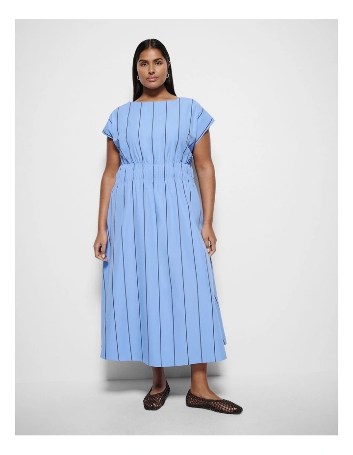 Lorraine Dress in Cornflower Multi Stripe image 1