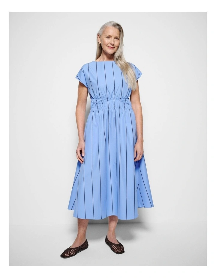 Lorraine Dress in Cornflower Multi Stripe image 5