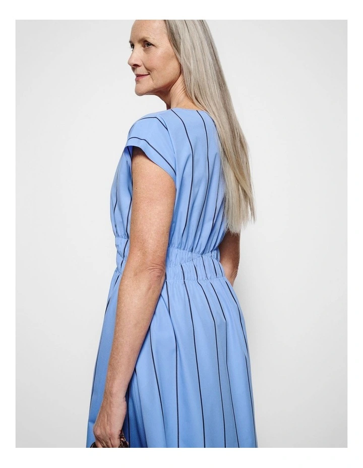 Lorraine Dress in Cornflower Multi Stripe image 6