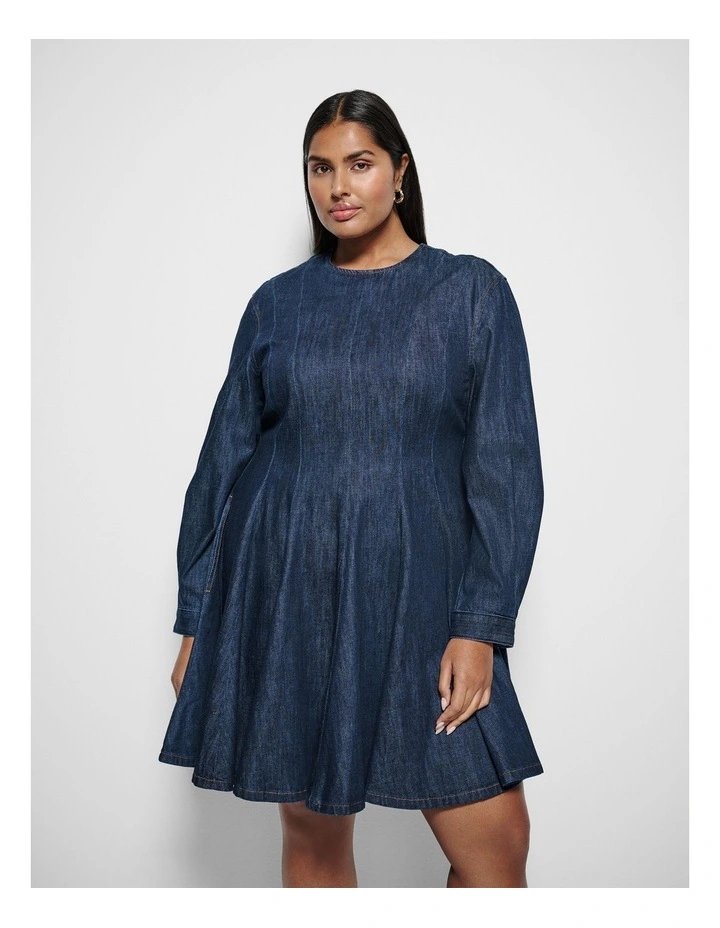 Cindy Dress in Raw Denim image 1