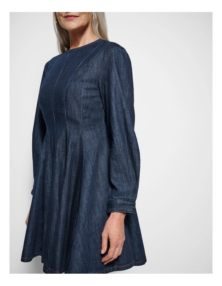 Cindy Dress in Raw Denim image 6