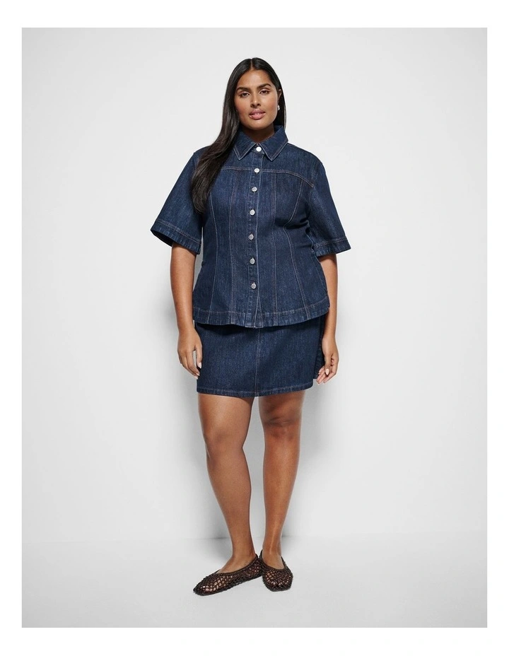 Cindy Skirt in Raw Denim image 1