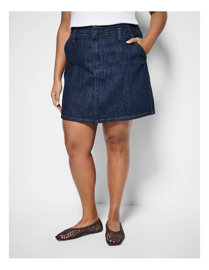 Cindy Skirt in Raw Denim image 2