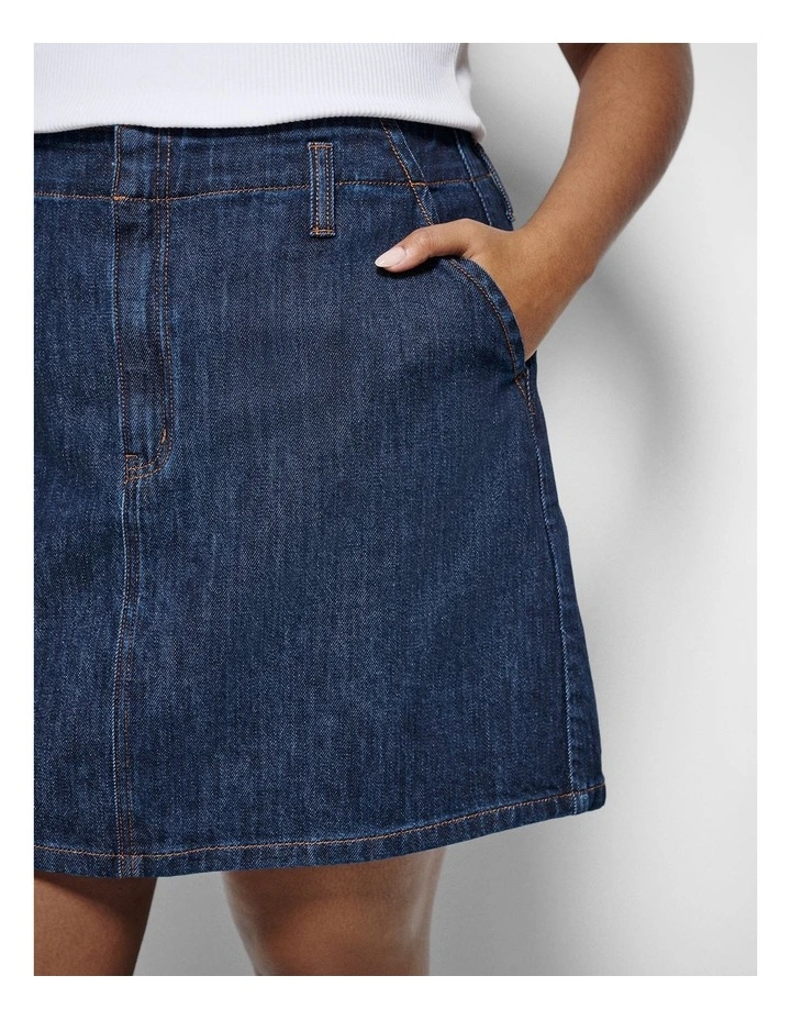 Cindy Skirt in Raw Denim image 3