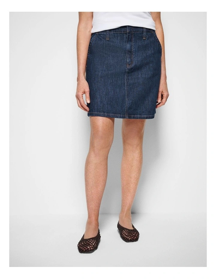 Cindy Skirt in Raw Denim image 6