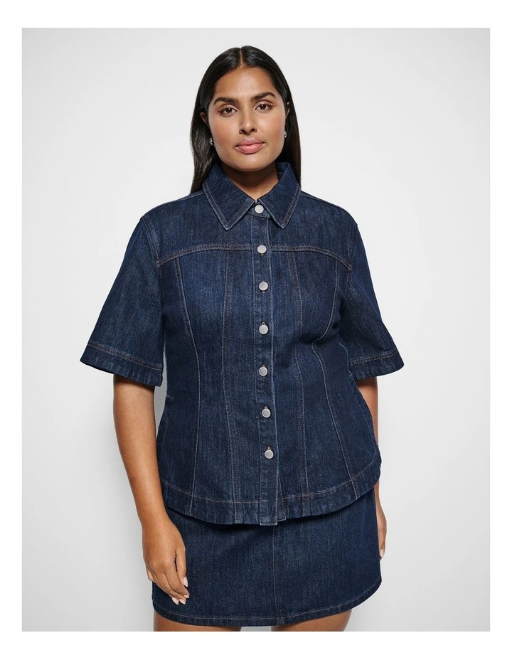 Cindy Shirt in Raw Denim image 1