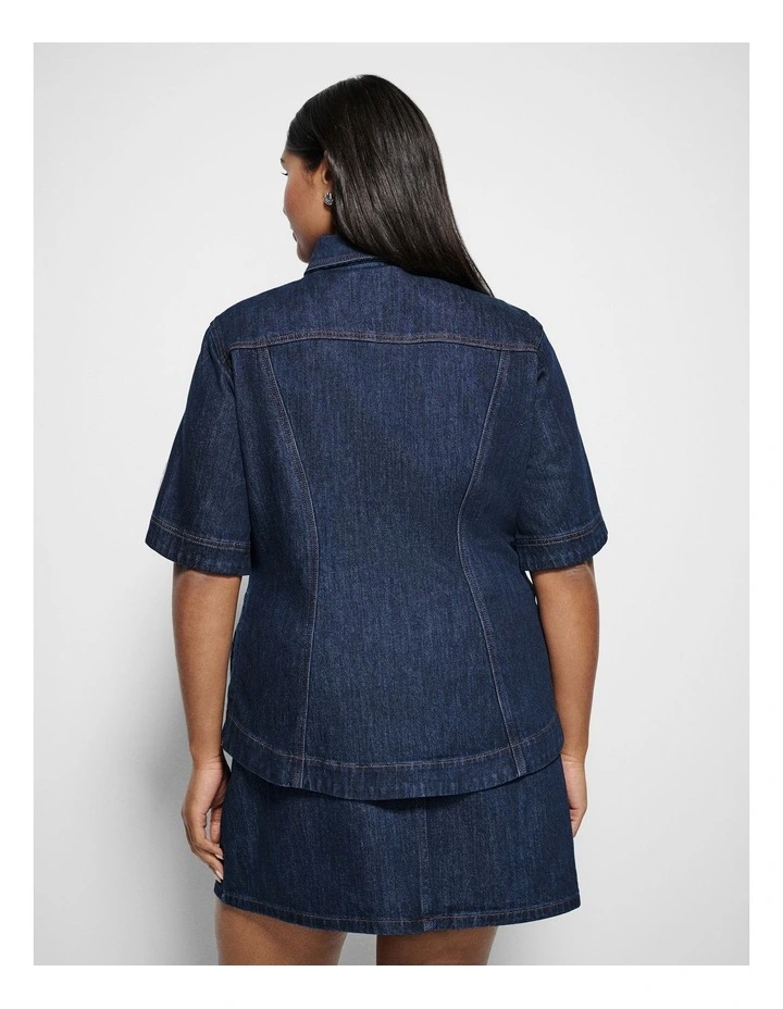 Cindy Shirt in Raw Denim image 3