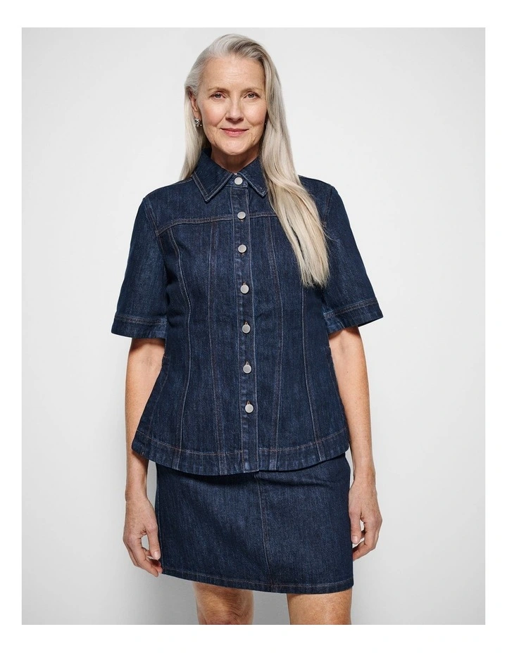 Cindy Shirt in Raw Denim image 5