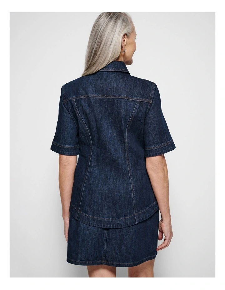 Cindy Shirt in Raw Denim image 7