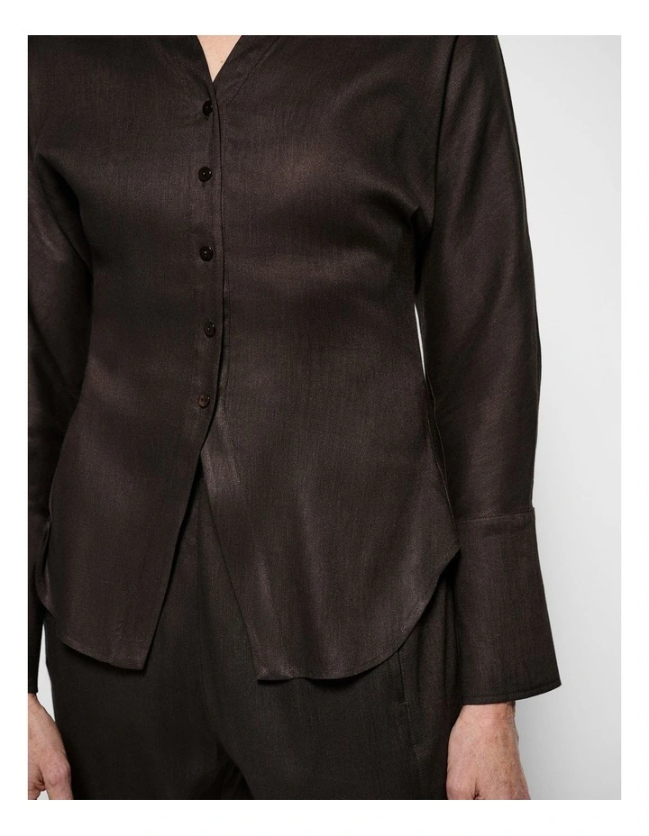 Macie Shirt in Bitter Chocolate image 6