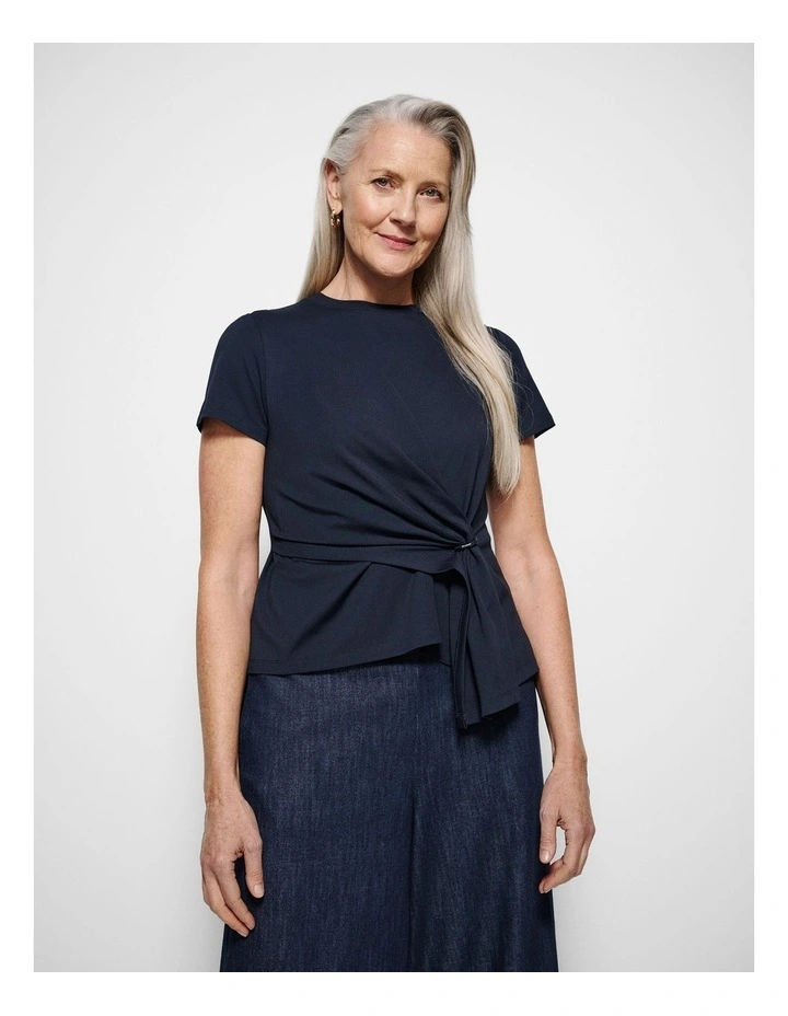 Nova Tee in True Navy image 5