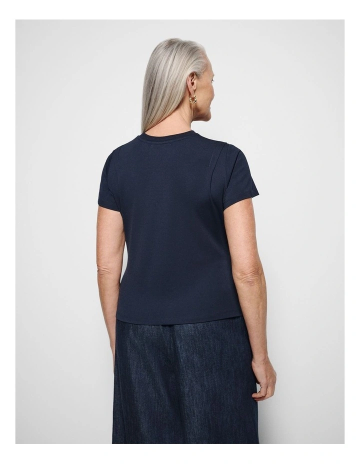 Nova Tee in True Navy image 7