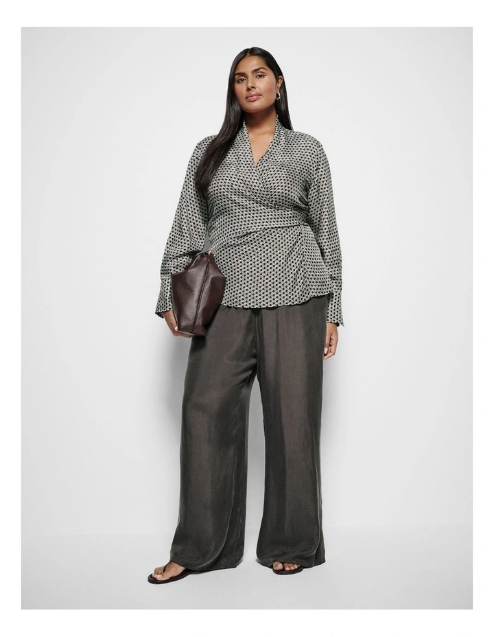 Quinn Top in Bitter Chocolate Geo Print image 4