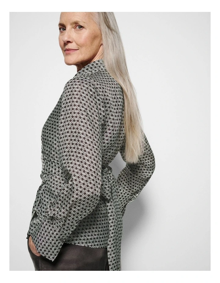 Quinn Top in Bitter Chocolate Geo Print image 6