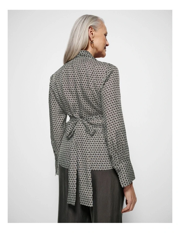 Quinn Top in Bitter Chocolate Geo Print image 7