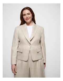 Harriet Blazer in Flax