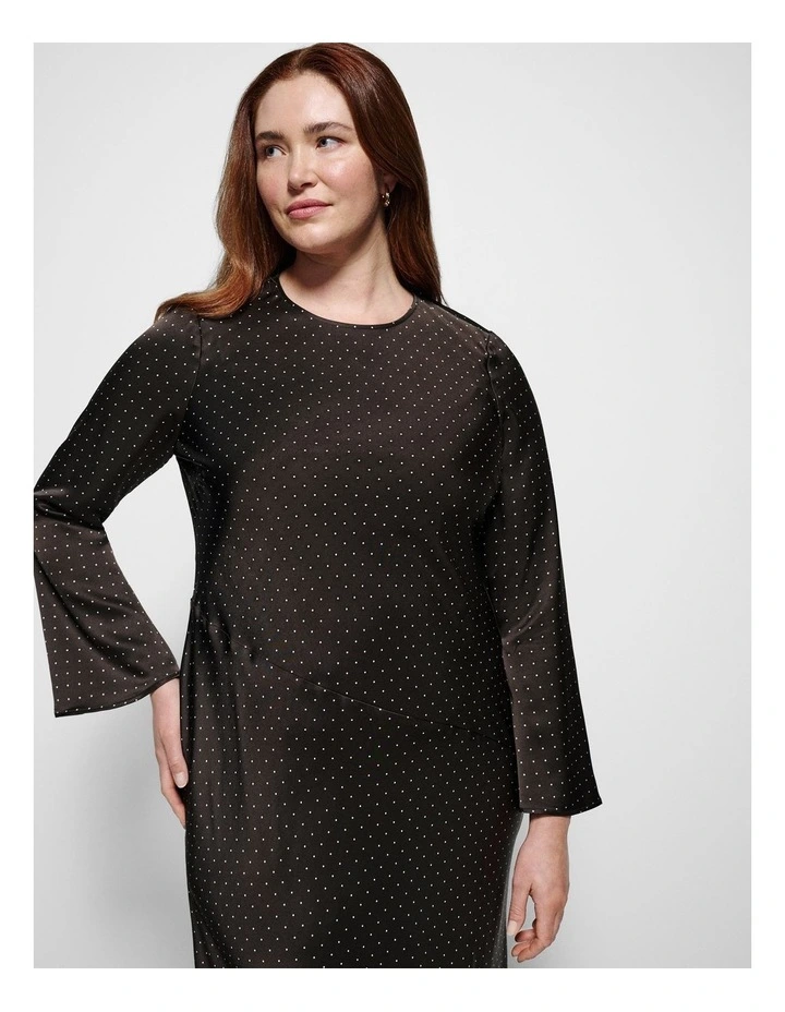 Tilly Dress in Bitter Chocolate Mini Spot image 2