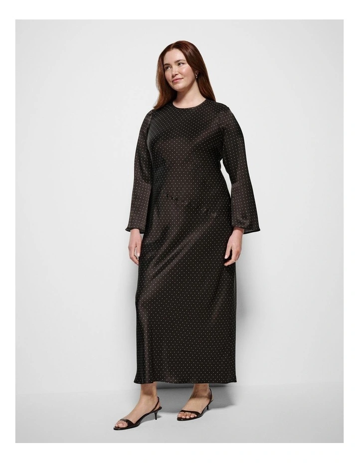Tilly Dress in Bitter Chocolate Mini Spot image 4
