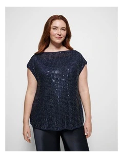 Gigi Top in Classic Navy
