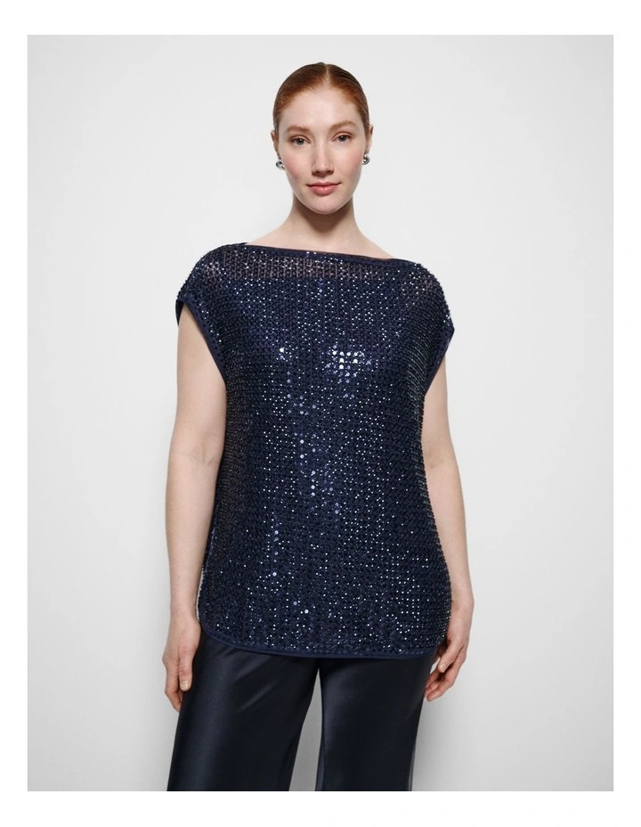 Gigi Top in Classic Navy image 5