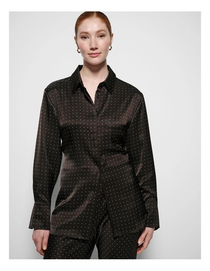 Tilly Shirt in Bitter Chocolate Mini Spot image 5